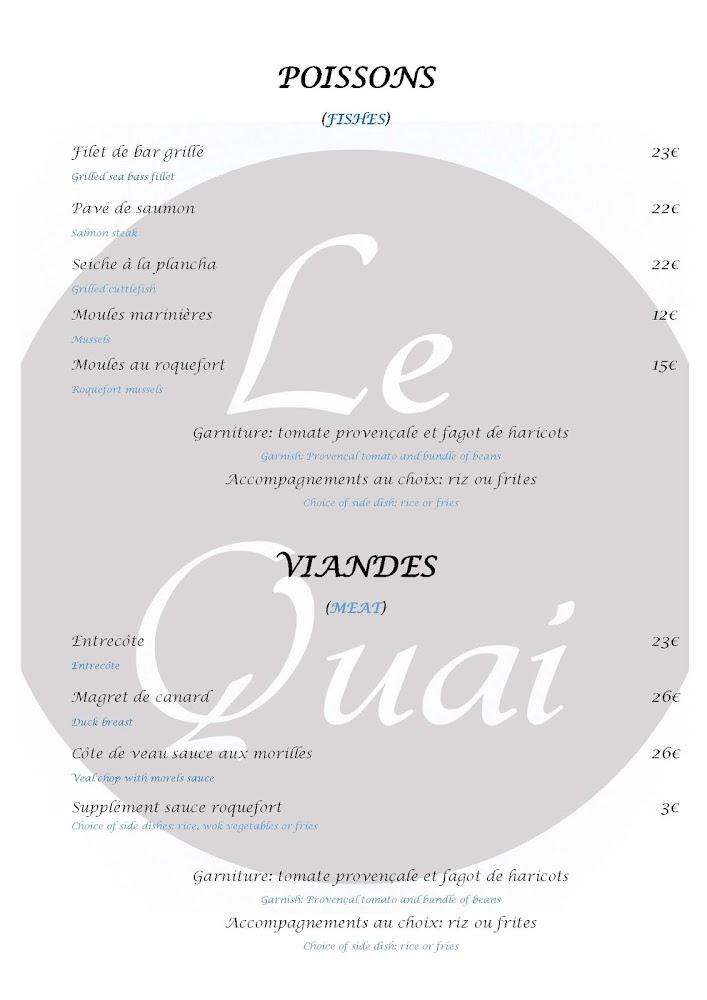 Le Quai - Menu Image 1